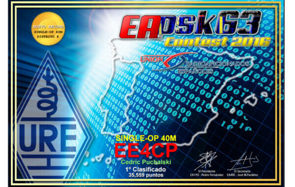 Resultados concurso EA PSK63 2016