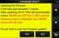 ICOM IC-7300 - Actualización firmware v 1.4