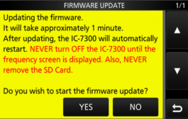 ICOM IC-7300 - Actualización firmware v 1.4