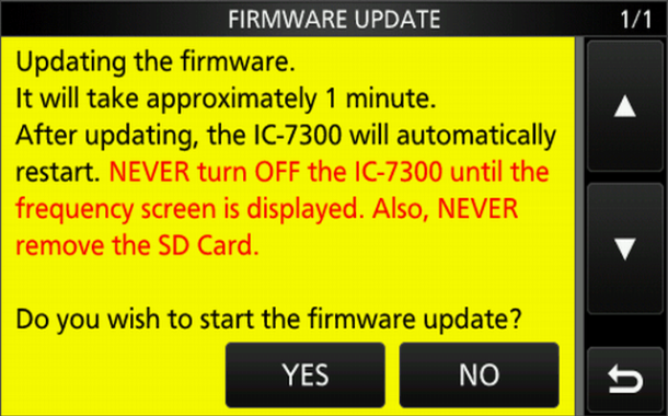 ICOM IC-7300 - Actualización firmware v 1.4